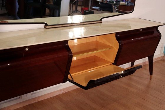Image 1 of Credenza di metà secolo di Osvaldo Borsani, mogano, palissandro e onice, Italia, anni '50