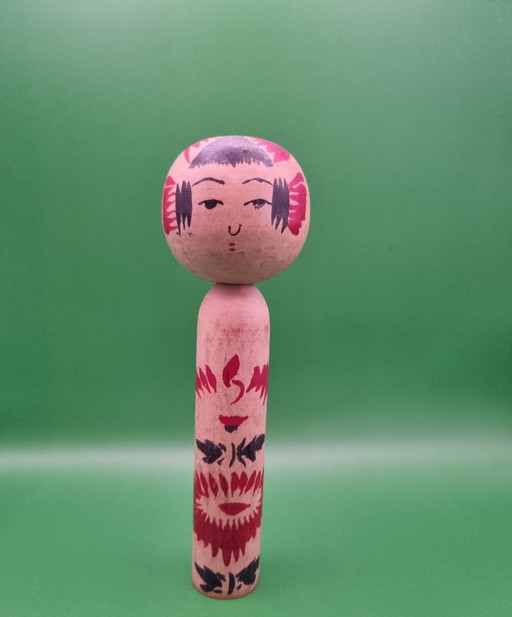 Kokeshi Shingata vintage de Yuji de 1983 – decoratieve objecten, Wood