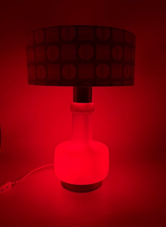 Image 1 of Space Age Tischlampe aus rotem Glas, Italien 1960er Jahre