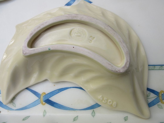 Image 1 of 3 Verceram Art Deco ceramic set of  serving trays signed and numbered 