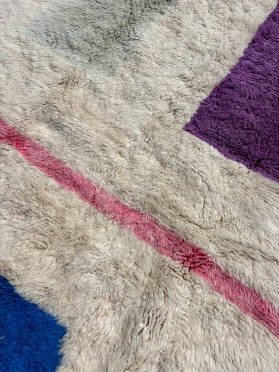 Image 1 of Alfombra marroquí Mrirt de lana hecha a mano, 200x300 cm – Alfombra bereber moderna – Decoración contemporánea