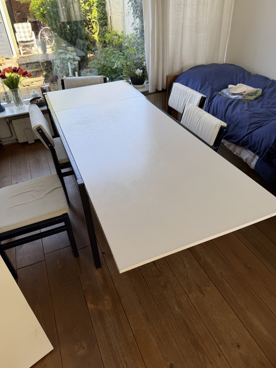 Image 1 of Pastoe table with 6 chairs 1967