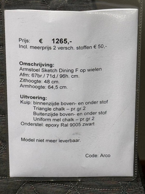 Image 1 of Sedia da pranzo Arco Sketch