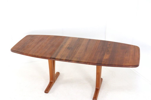 Holstebro oval rectangular extendable dining table solid teak