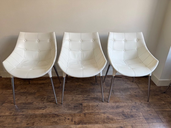 Image 1 of Witte Cassina Passion Stoel 6 x van Philippe Starck
