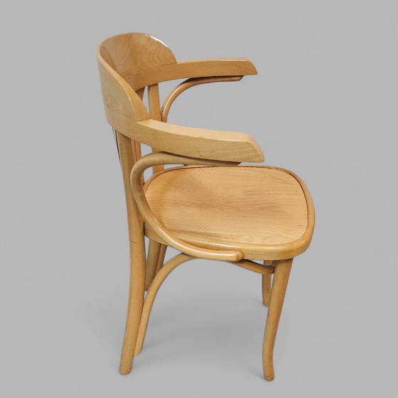 Image 1 of 4er Set Mid Century Armlehnenstühle Stühle Thonet No 24 Mobiliar