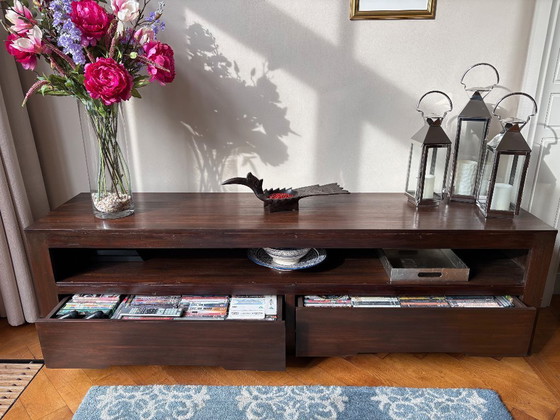 Image 1 of Teak-TV-Schrank mit 2 geräumigen Schubladen