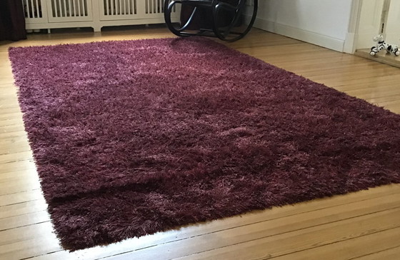 Image 1 of Tappeto Kasthall Fogg 360 x 200 Lino Cerise scuro rosso viola NP 3800€