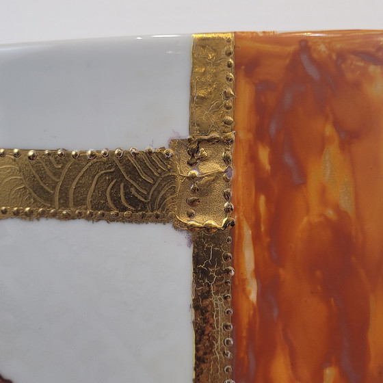 Image 1 of Vase „Gelber Hibiskus“, Valbonne, Limoges-Porzellan, 2002 – Frankreich