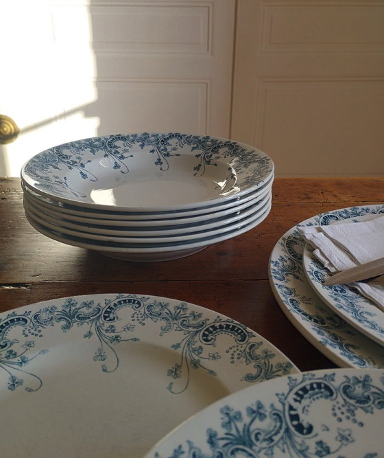 Image 1 of "Bizantino": 6 platos hondos de piedra de hierro de St-Amand & Hamage