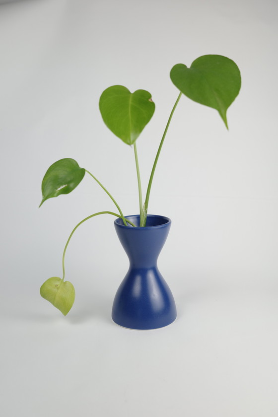 Image 1 of Ikea Blue Ceramic Vintage Vase By Anne Nilsson & Maria Vinka