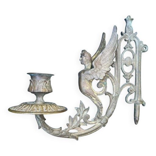 Bronze wall sconce chimera 19th century Art Nouveau period