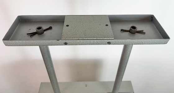 Image 1 of Large Square Industrial Double-Sided Factory Clock from Pragotron, 1960s