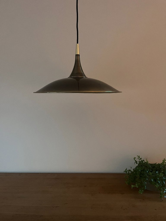 Image 1 of Brass pendant attributed to Florian Schulz - German design pendant