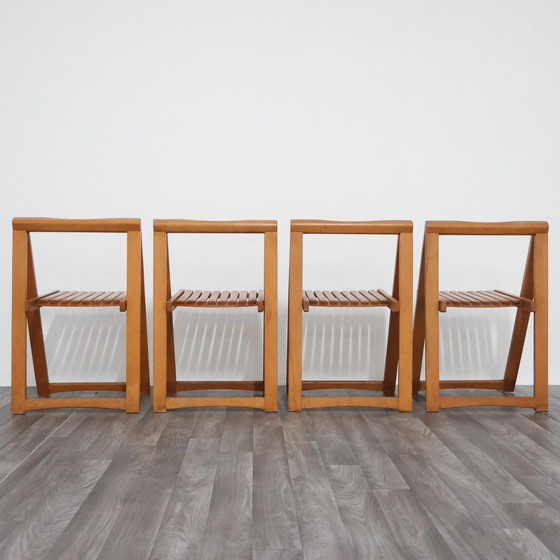 Image 1 of Aldo Jacober For Alberto Bazzani 4 Chairs Mod. Trieste 1960s Vintage Design