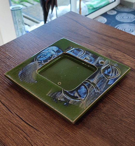 Image 1 of Vintage enamelled ceramic pocket emptier signed, 60s/70s