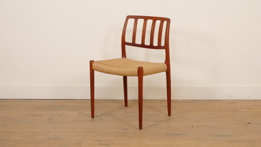 1x Niels Otto Møller Eetkamerstoel | Model 83 | Papercord | Teak