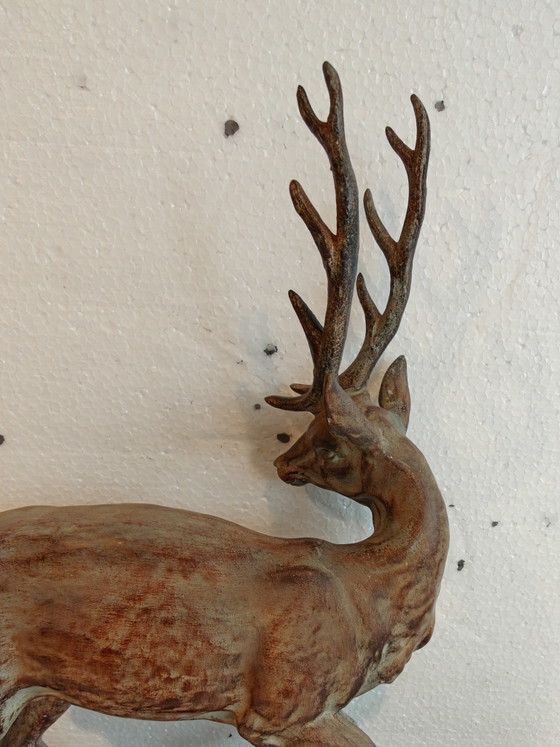 Art Deco sculpture of 1 male deer on a marble base by Gilot – Decorative Objects (photo 5 of 9)