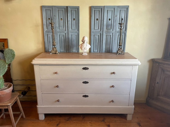 Image 1 of Imposante Hollandse Ladekast Ladenkast Commode 149 cm.