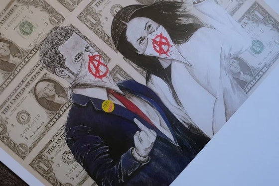 Image 1 of Lewis Bannister x Museo Moco - "Meghan y Harry" - Póster oficial del museo