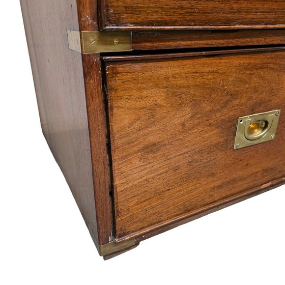 Image 1 of Antiek Engels mahonie Campaign ladekast, circa 1820/30