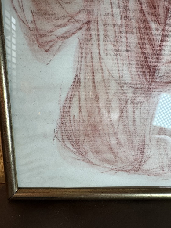 Dessin nu de dos sanguine ancienne – Peintures et dessins, Papier (photo 4 of 9)