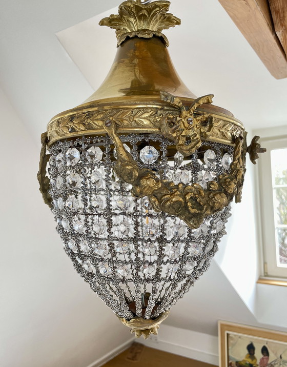 Image 1 of Plafonnier en cristal de style Louis XVI