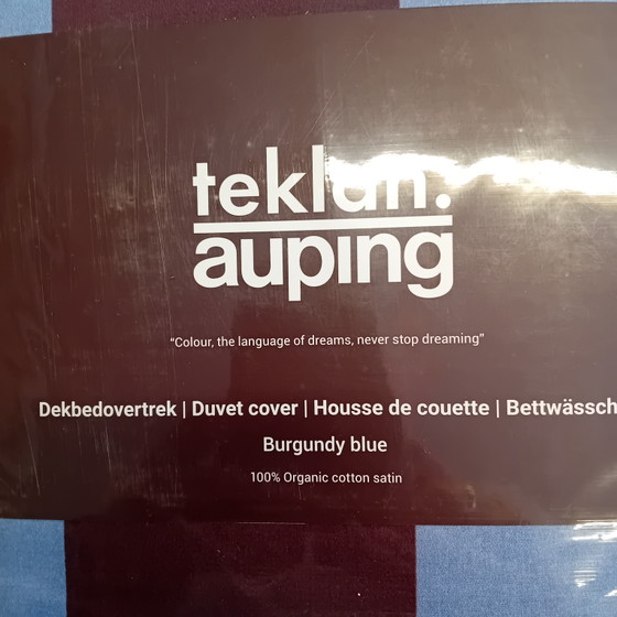 Image 1 of Auping dekbedovertrek Teklan burgundy 240 x 220 cm 