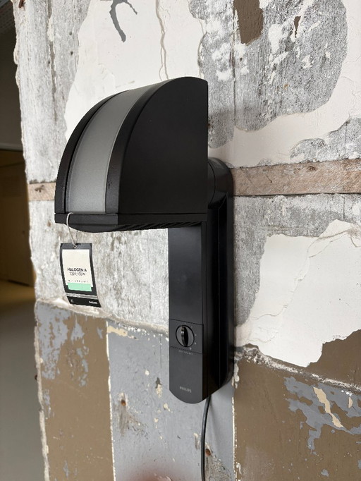 Set PHILIPS QWG 150 Harvard wandlamp - verstelbare lampenkap - retro 80s design lamp - ingebouwde dimmer 