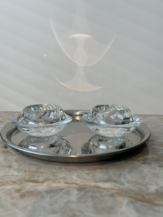 Image 1 of Dos candelabros capriola Holmegaard/Royal Copenhagen