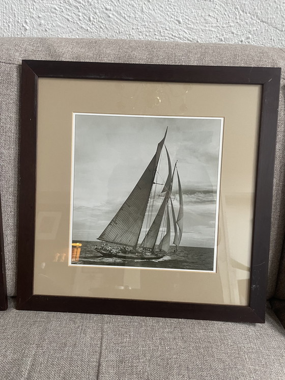 Image 1 of Ensemble de photos encadrées d'un voilier