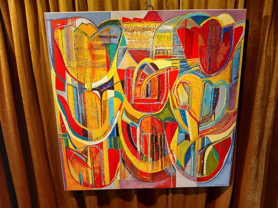 Image 1 of Ellen van Randeraat painting Acrylic on canvas 80/80