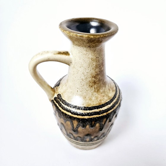 Image 1 of MidCentury East Germany HALDENSLEBEN Ceramic Fat Lava Vase | Brutalist Pottery From Germany | GDR Modern Home Decor 