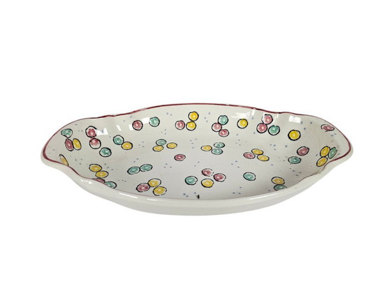 Image 1 of SMF Schramberg - Eva Zeisel - majolica - aardewerk - botervloot - fruitschaal - 