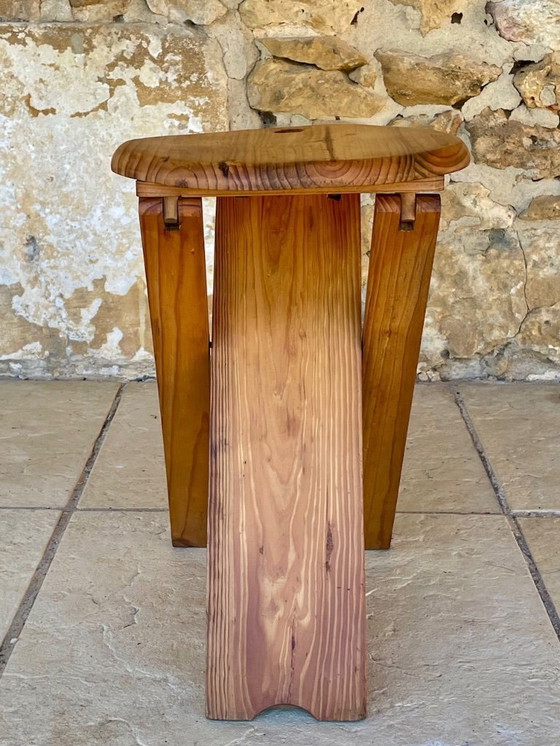 Image 1 of Mid-Century, TS Folding Stool, by Roger Tallon for Sentou, 1970s