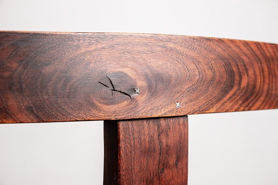 Image 1 of Set aus 4 skandinavischen Stühlen aus massiver Ulme, Modell T im Stil von Olavi Hanninen.