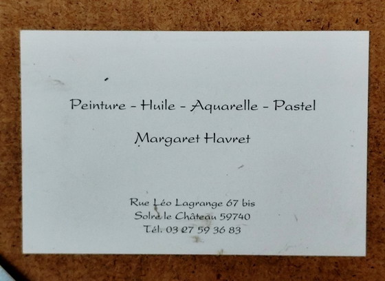 Image 1 of Acquerello originale francese – Paesaggio del castello, firmato 1999 (incorniciato)