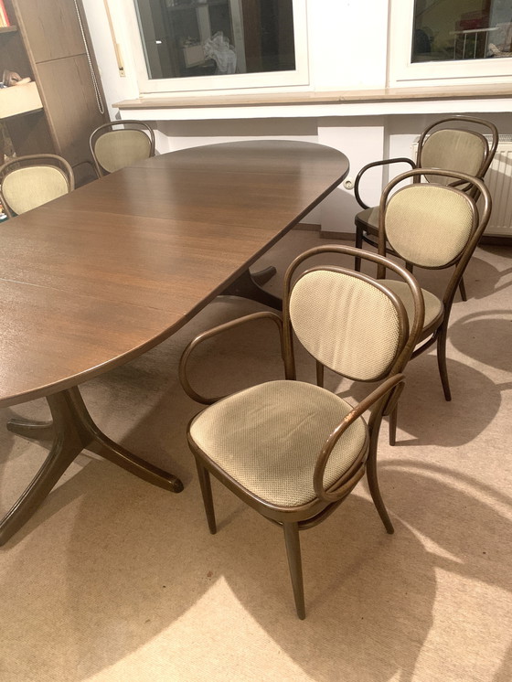 Image 1 of Tavolo Thonet 120 180 240 più 6 sedie Thonet Midcentury Vintage