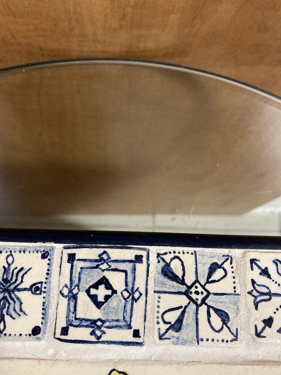 Image 1 of Panel de azulejos Delft azul tulipán