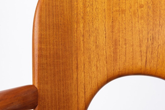 Image 1 of 1 of 2 Niels Koefoed Teak Armchair, 1970s | Danish Mid-Century Modern Vintage Dining Chair, Black Upholstery