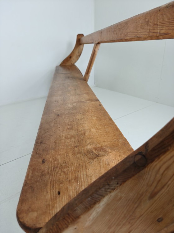Bancs d'école victoriens en pin pitchpin – Vers 1900, Angleterre – Wood (photo 9 of 12)