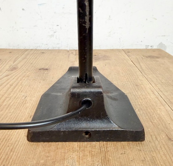 Image 1 of Vintage Duitse Bauhaus Petroleum Emaille Tafellamp van Schaco, jaren 30