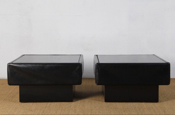 Image 1 of Pair of De Sede Low Tables / Sofa End Tables