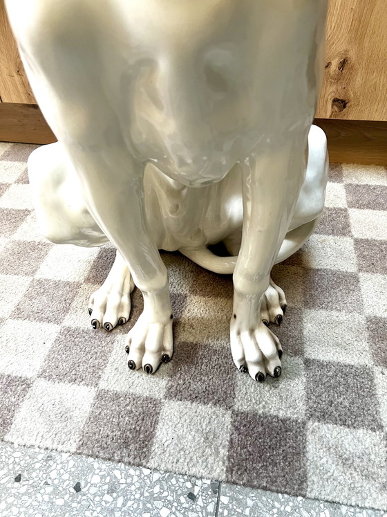 Image 1 of Statua vintage di levriero XL, realizzata in Italia.