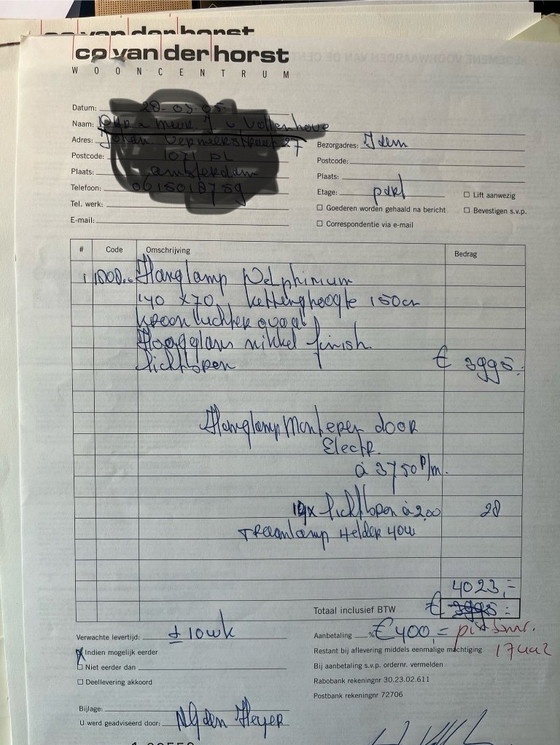 Image 1 of Brand &amp; Van Egmond Kroonluchter Delfinio