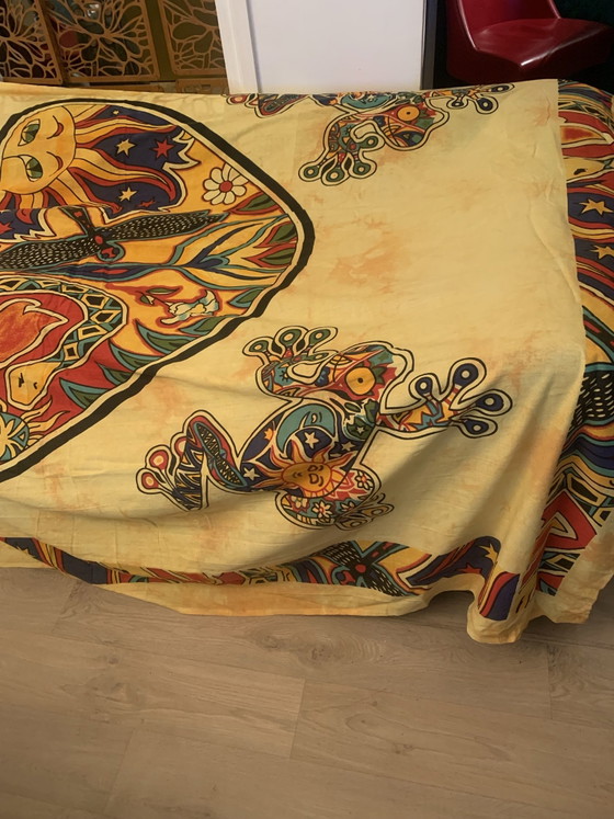 Psychedelische Indiase Wanddecoratie 210x234 cm, Katoen, Meerdere kleuren (foto 11 van 14)