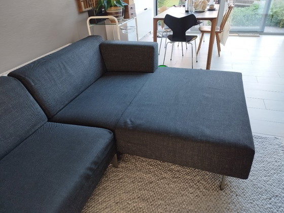 Rolf Benz Corner sofa, dark grey textile, Metal, Modern (photo 6 of 7)
