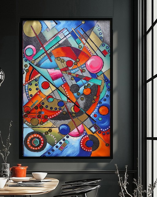 Cubisme A1349 - peinture abstraite