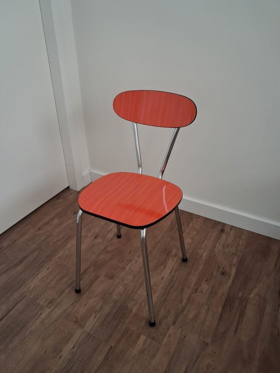 Image 1 of Vintage Formica kitchen chairs with table