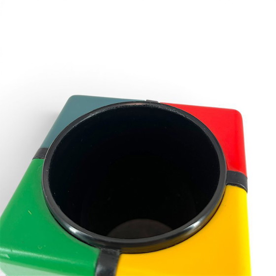 Image 1 of Porte-stylo vintage Tino TT Design – Style Memphis / Objet de design postmoderne des années 1980